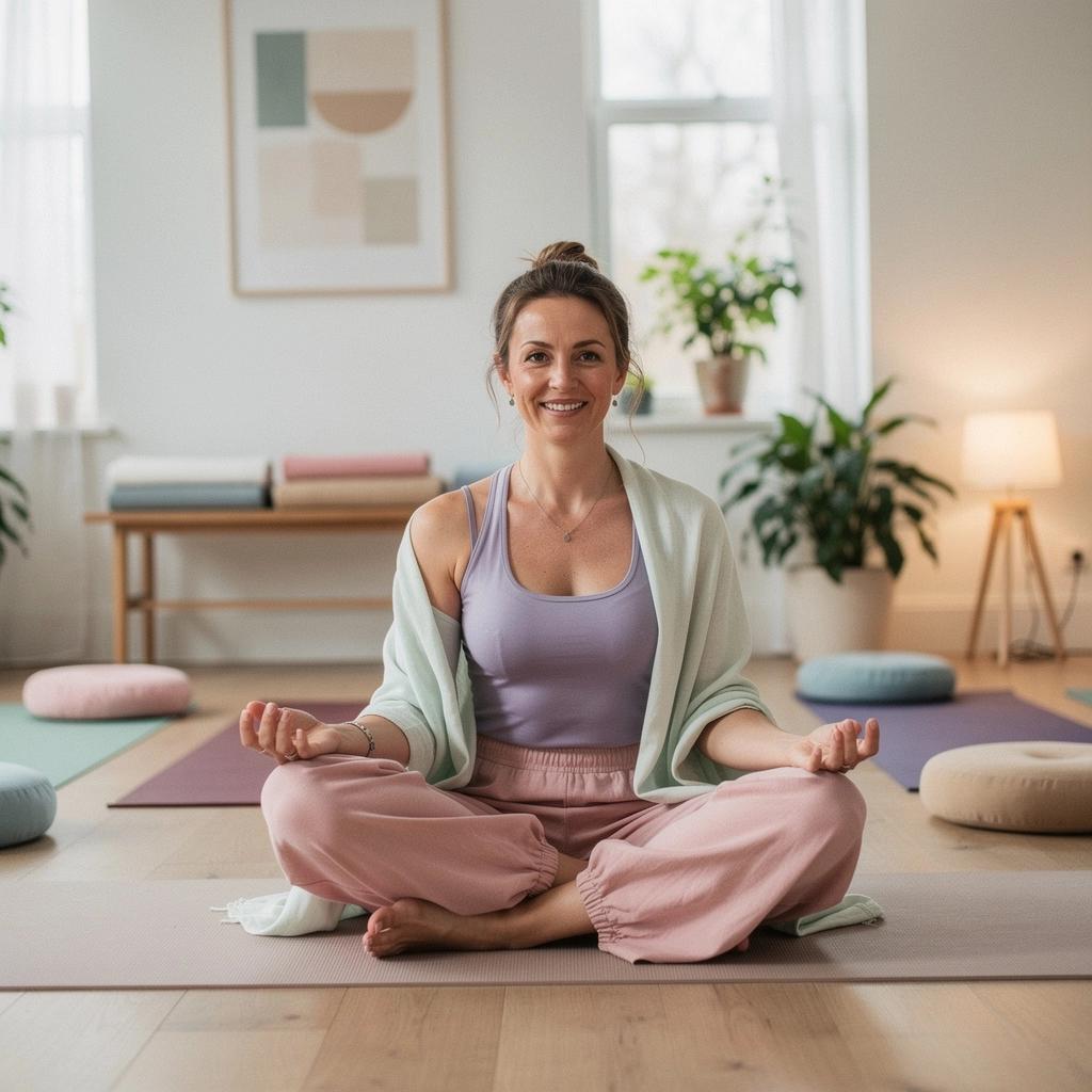 Hombre meditando en una playa al amanecer, simbolizando la claridad mental.